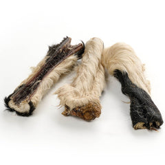 strisce di pelle di mucca, corte