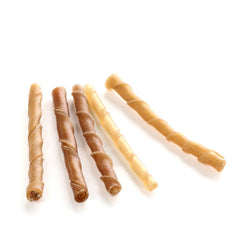 Bâtonnets à mâcher au bœuf, torsadés - Ø 9 - 10 mm